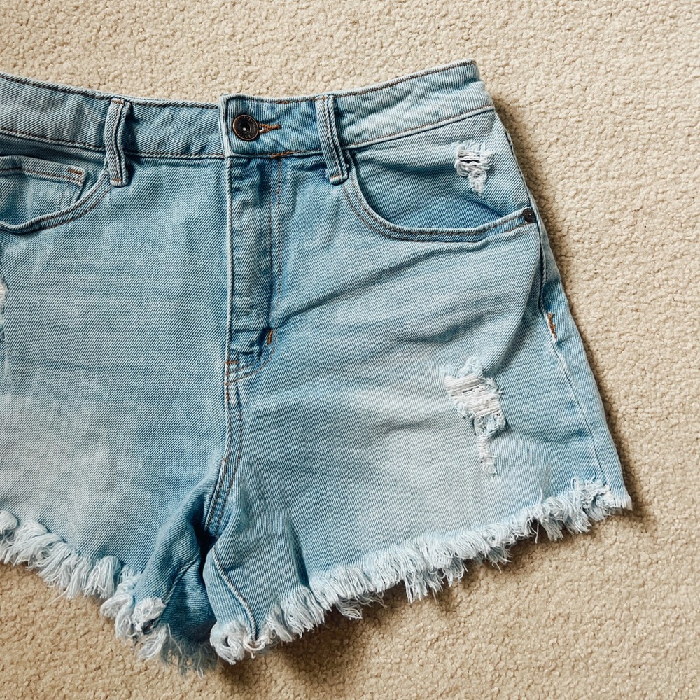 Cutoff Super High-Rise Denim Shorts